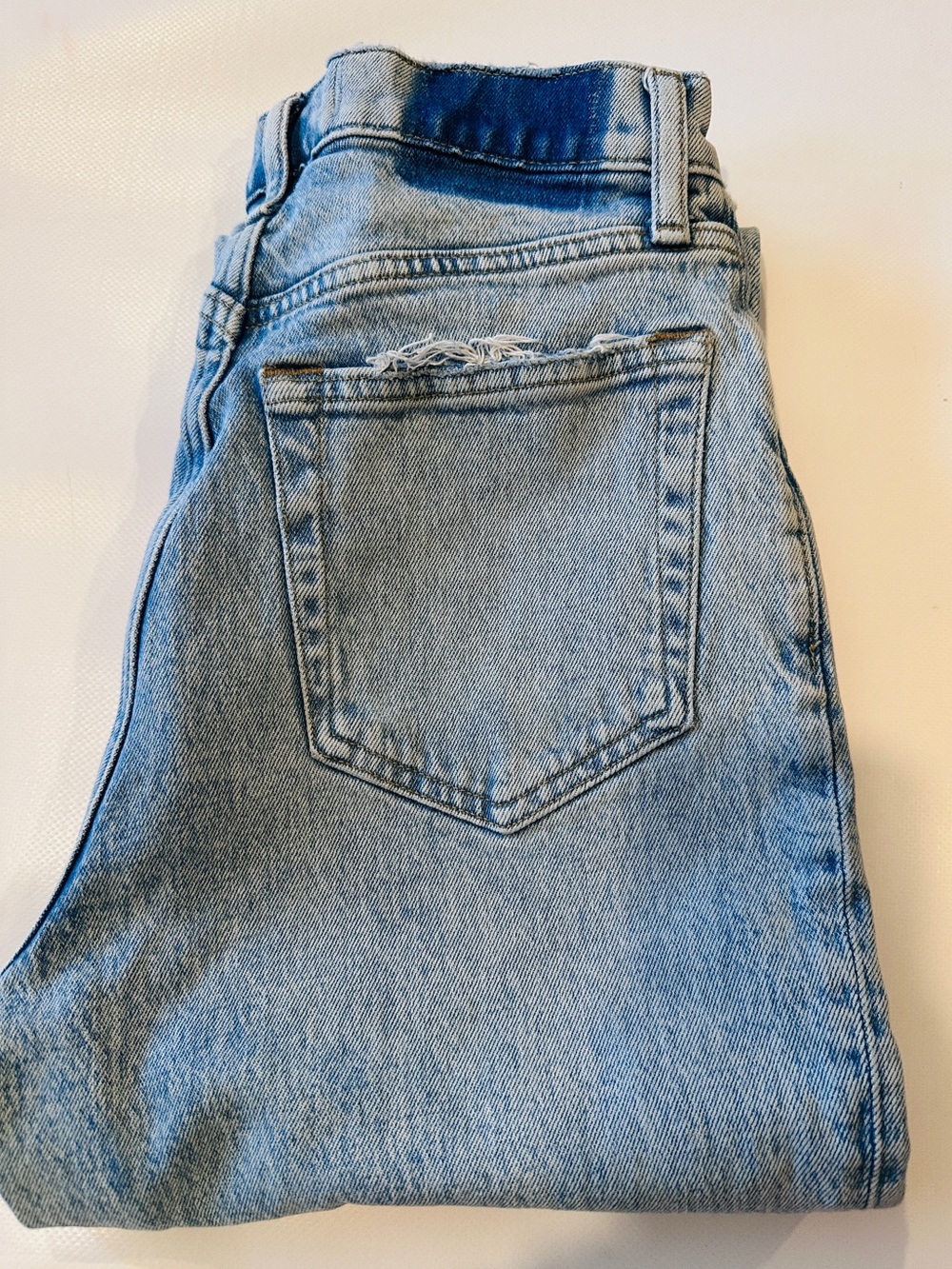 Abercrombie & Fitch Light Blue High-Rise Straight Jeans